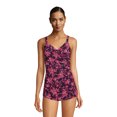 thumbnail image 3 of Lands' End Women's SlenderSuit V-Neck Tummy Control Chlorine Resistant Skirted One Piece Swimsuit, 3 of 3