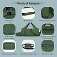 thumbnail image 6 of Gym Bags for Men Women, Sports Duffle Bag, Travel Gym Bag with Shoes Compartment and Wet Pocket, Foldable, Lightweight for Travel, Gym, Yoga, 6 of 12