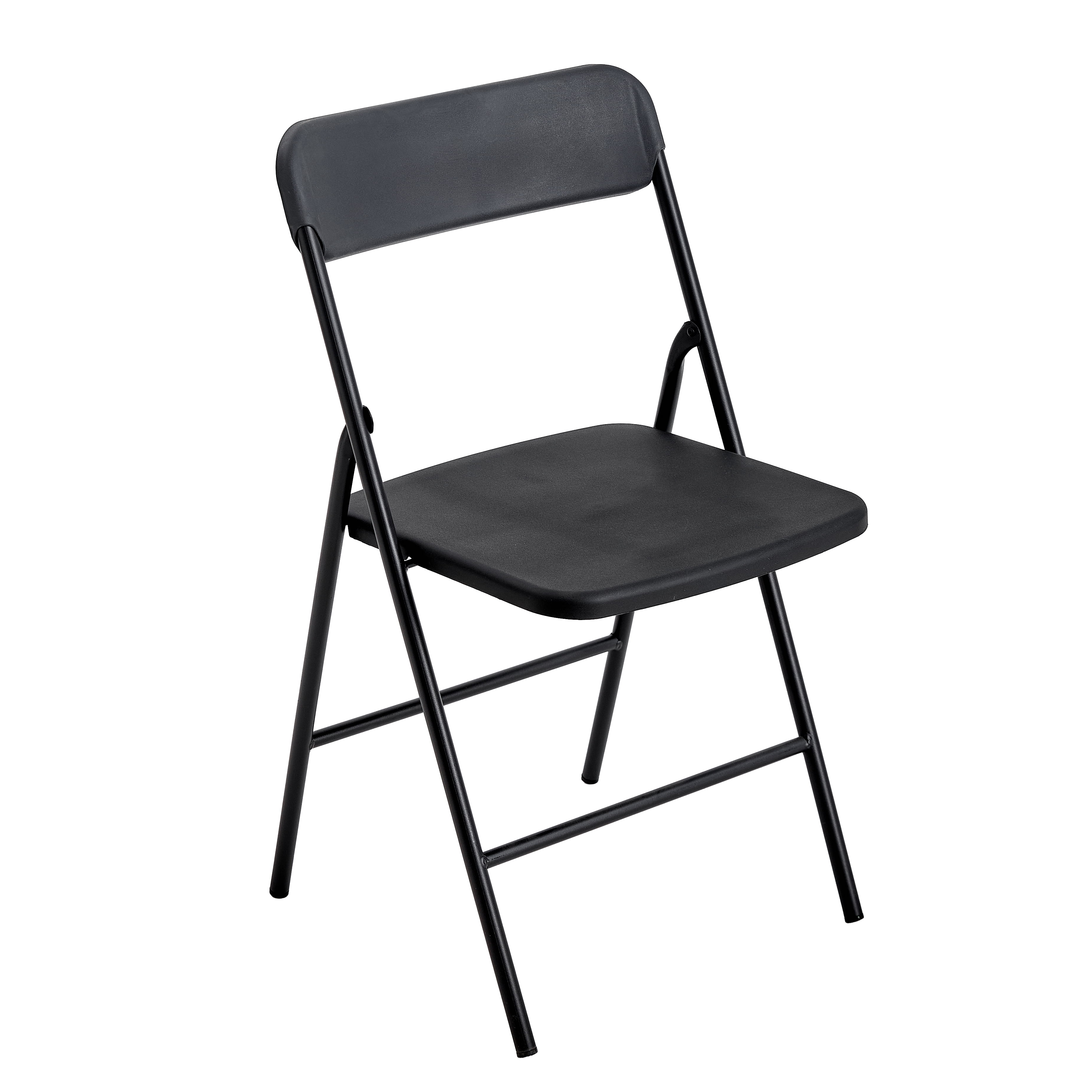 4 Pack Folding Chairs with PP Cushion for Outside, Portable Stackable Commercial Metal Foldable Chairs with Steel Frame for Party Home Events Office Wedding