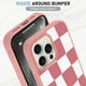 thumbnail image 4 of Funda de teléfono KANGHAR para iPhone 15 Pro Max a cuadros rosa, 4 of 6