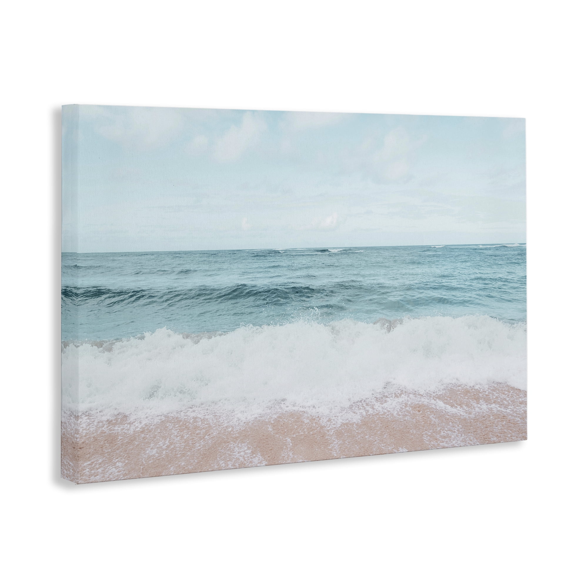 Stupell Industries Centric Beach Foam Nautical & Beach Photography Wrapped Canvas Art Print Wall Art, 36 x 24