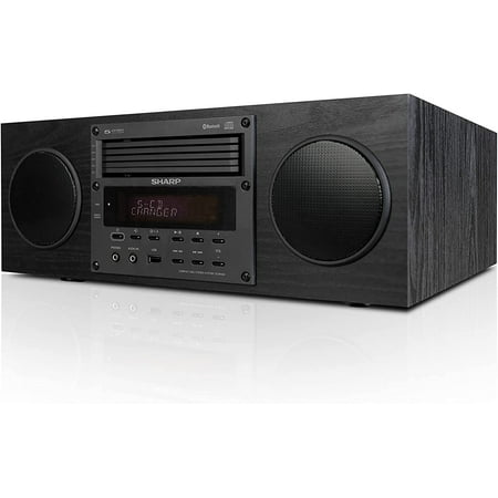 Sharp 50 Watt Compact Bluetooth Hi-Fi Home Audio Stereo Sound System With 5 Disc Cd Player