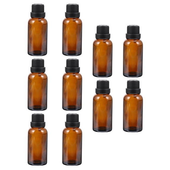 OUNONA 10Pcs Convenient Essential Oil Orifice Bottles Portable Sub Bottles Glass Sub Bottles
