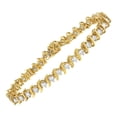 thumbnail image 3 of 2 Micron 14K Yellow Gold Plated Sterling Silver 5ct TDW Diamond Link Bracelet (K-L, I2-I3), 3 of 8