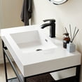 thumbnail image 4 of Ablitas 35.8 in. Rectangular White Composite Granite Stone Console Bathroom Sink, 4 of 6