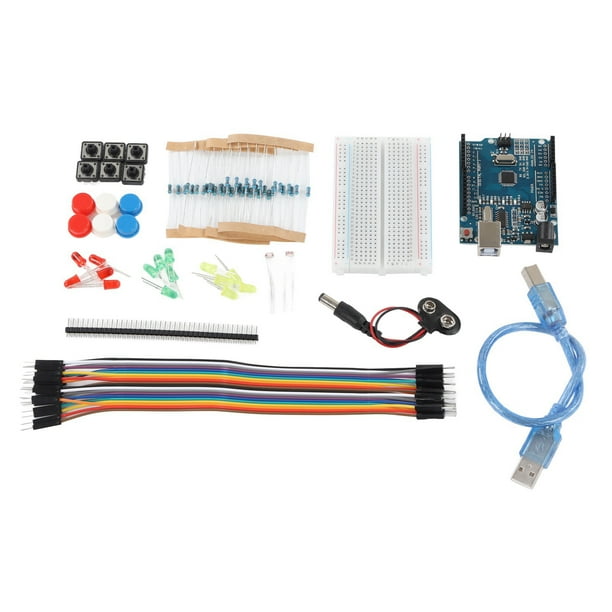 Kit de inicio electrónico, componente Kit de resistencia de placa de pruebas con orificio de alimentación de inicio básico Kit de módulo de inicio básico Estándares líderes en la industria