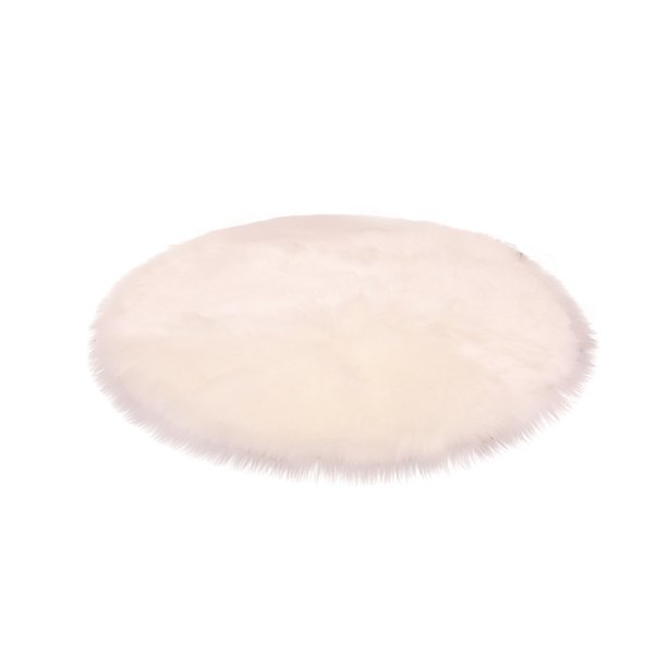 Árbol de Navidad Falda Alfombra Blanco Delantal de Pelo Largo,Nieve Algodón Redondo Cojín Base Decoración 100x100cm,Decoraciones Del Árbol de Navidad