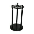 thumbnail image 2 of DYNWAVECA Billiard Pool Cue Rack, Solid Wood Snooker Rod Rack Floor Stand, Convenient Billiards Pool Stick Holder for Billiard Room Bar Black, 2 of 9