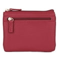 thumbnail image 4 of Julia Buxton Women's Pebble RFID Pik-Me-Up Large ID Coin Card Case, Red, 4 of 8