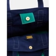 thumbnail image 4 of Free Assembly Women's Canvas Tote Handbag with Tote Charm, Navy with Green, 4 of 6