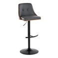 thumbnail image 4 of Gianna Adjustable Bar Stool, Chrome Bar Stools, Bar Chairs, Swivel Bar Stools, Bar Stools Set of 2 (Grey), 4 of 6