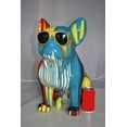 thumbnail image 6 of Nifao Graffiti Looking French Bulldog with Glasses Resin Statue – Home Decor Sculpture, 19"L x 12"W x 19"H, 6 of 14