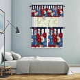thumbnail image 6 of Red White and Blue Daisy Kitchen Curtains Valances and Tiers Set of 3 Black Stripes Tier Curtains and Valance with Rod Pocket for Small Windows, 27.5"x36", 6 of 9