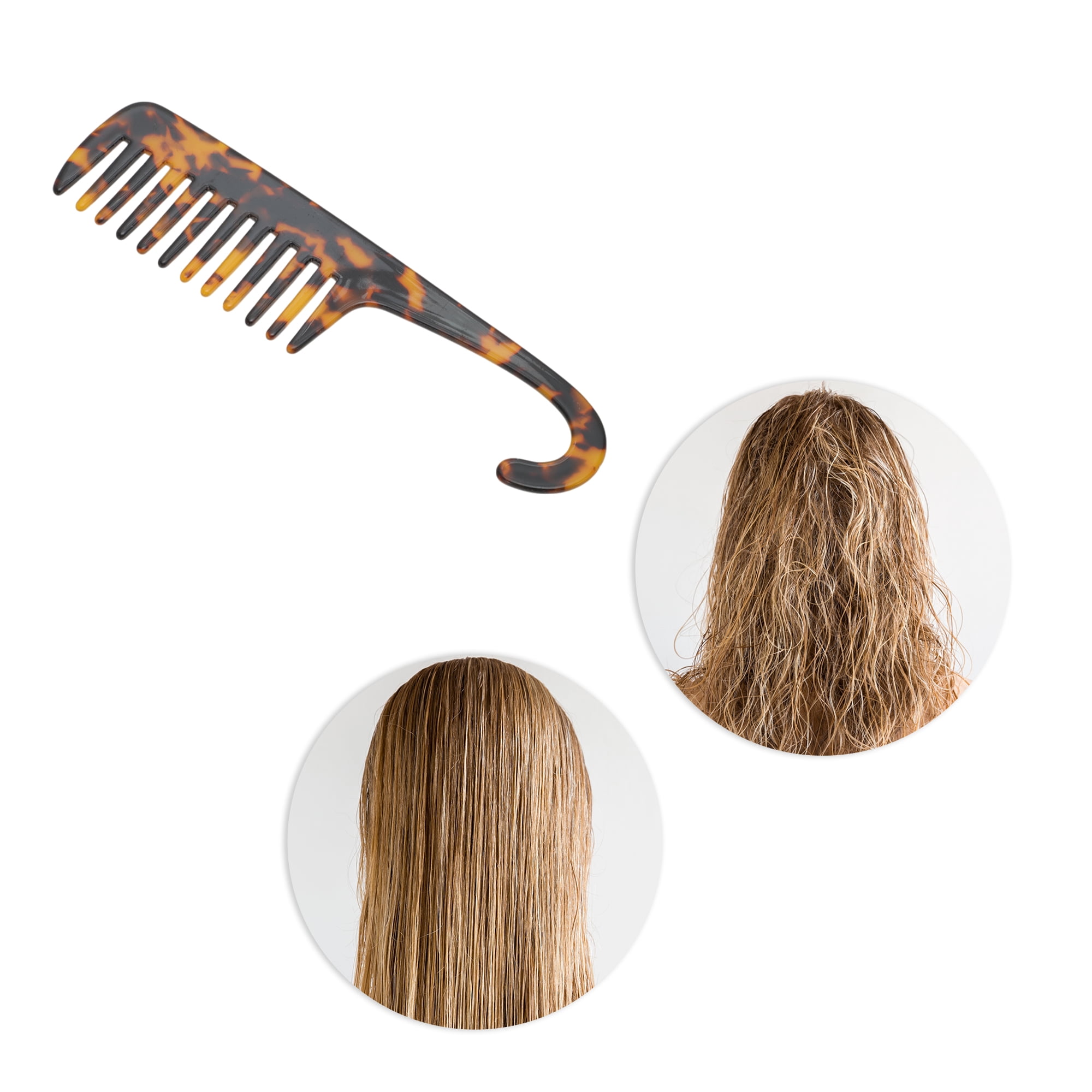 Unique Bargains 1 Pc Wide Tooth Comb for Effortless Hair Care Detangling Brown Small