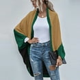thumbnail image 2 of Viikei Women Coats Clearance Women Casual Knitted Sweater Color Contrast Long Sleeve Cardigan Tops, 2 of 6