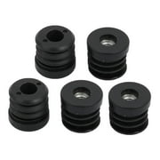 Pipe End Blanking Caps Bung Round Tube Insert Cover 25mm Dia M8 Threaded 5pcs