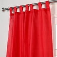 thumbnail image 5 of The Art Box Cotton Tab Top Curtains Panels Set for Bedroom and Living Room, Window Curtain Drapes, Glittery Silver Shimmer Stripes Curtains, 2 Pack, Red, 35"w x 84"l in, 5 of 6