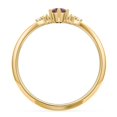 thumbnail image 4 of Birthstone Oval Ring with Shoulder Accents - Ruby (July), 4 of 5