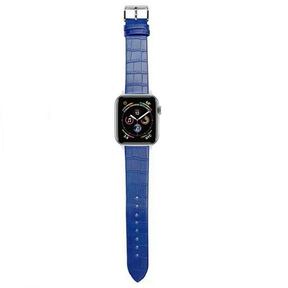 Crocodile Series Leather Band for Apple Watch 41mm / 40mm / 38mm - Blue