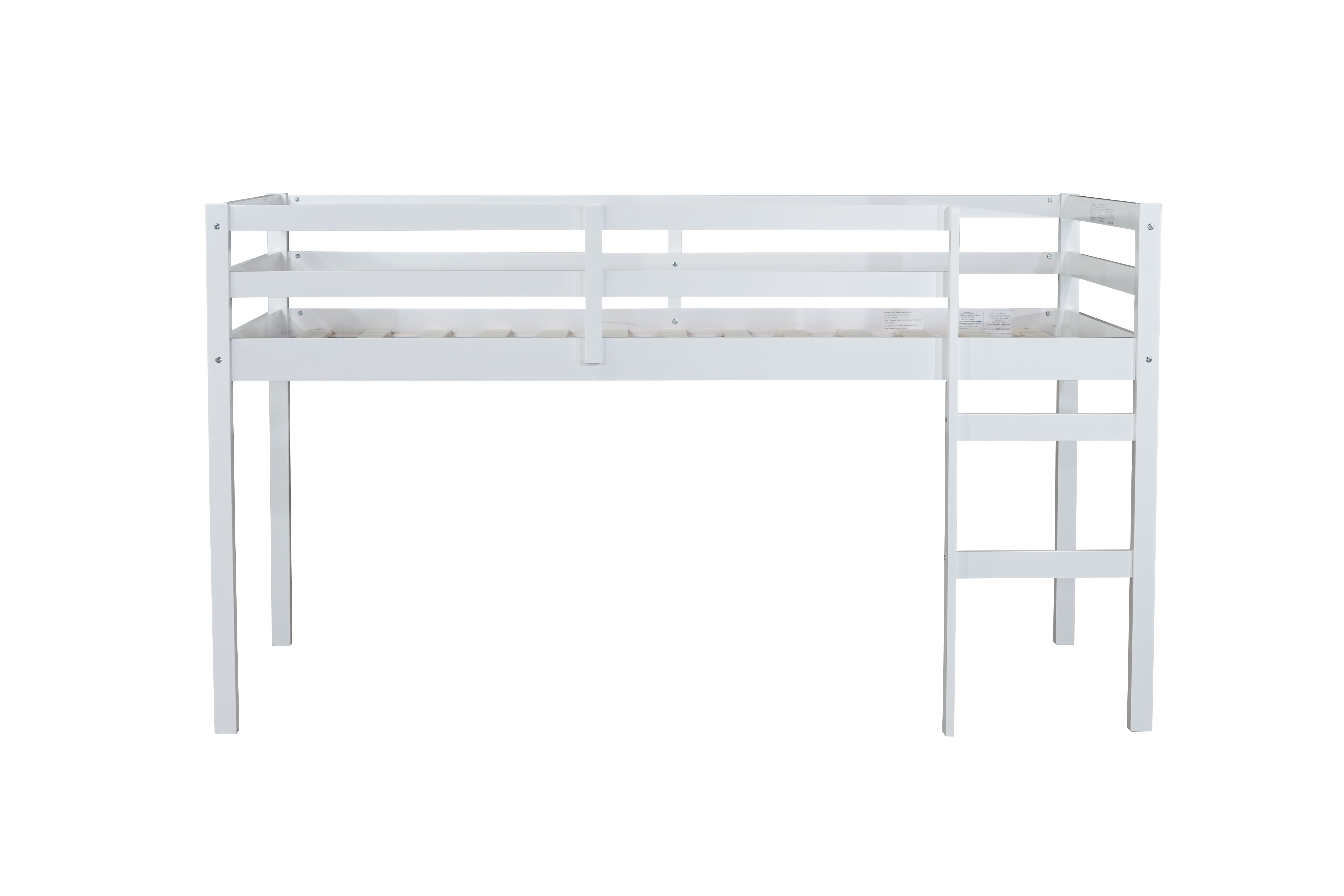 Sailvan Solid Wooden, Rubber Wooden Twin Loft Bed with Ladder, Bed Platform of Strengthened Slats