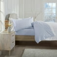 thumbnail image 5 of Market & Place Chalet Solid Cotton Flannel Sheet Set, Queen, Light Blue, 4-Piece, 5 of 6