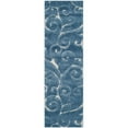 thumbnail image 1 of Safavieh Florida Shag Collection SG455-6011 Scrolling Vine Light Blue and Cream Area Rug (6' x 9'), 1 of 4