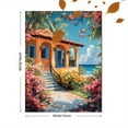 thumbnail image 3 of Tropical Coastal House Canvas Painting， Perfect for Living Room， Bedroom，Office， and Hallway Decor, 3 of 8