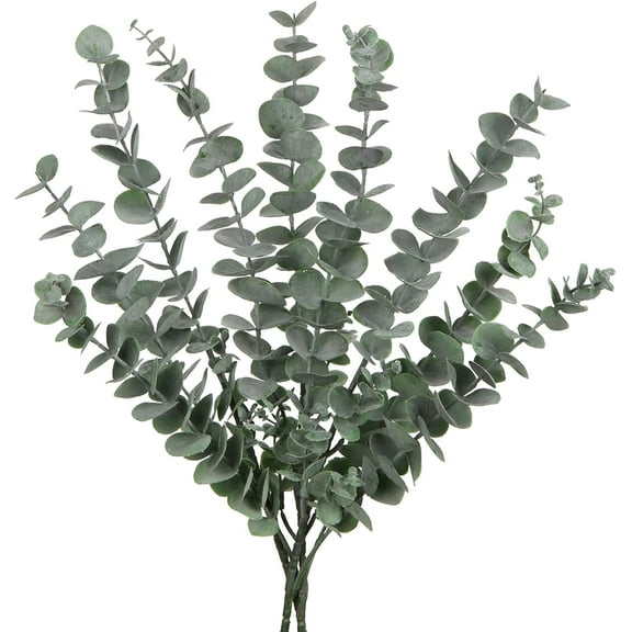 MixMart 3 Pcs 34" Artificial Eucalyptus Leaves Long Stems Faux Eucalyptus Branches Greenery Plants Realistic Eucalyptus for Wedding Bouquet Vase Floral Arrangement Decor
