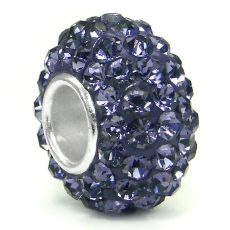 Beads Pandora Bracelet Alexandrite Lavender Crystal Ball Bead Sterling Silver Charm Fits Pandora Chamilia Biagi Trollbeads European Bracelet ()