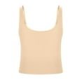 thumbnail image 4 of Womens U-Neck Tank Tops with Built in Bra Racer Back Cami Slim Fitted Tanks Sleeveless T Shirt Solid Color Camis Summer Basic Tank Athletic Yoga Running Camisole 2025 Trendy Sexy Outfit, 4 of 4