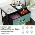 thumbnail image 6 of 4 Drawers Dresser for Bedroom, Vesteel Fabric Chest of Drawers Tall Storage Tower with Wood Top and Sturdy Steel Frame, Storage Organizer Unit for Closet /Living Room /Hallway - Retro Floral, 6 of 7