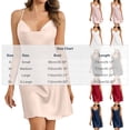 thumbnail image 3 of Yyuenw Women Satin Slip Mini Dress, Solid Drape‑Cowl Neck Spaghetti‑Strap Loose‑Fit Short Dress for Loungewear Home, 3 of 6