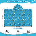 thumbnail image 2 of Cartoon Construction Vehicles Warning Signs Hooded Bath Towel，60"x35" for Ages 3 To 12 Kids, Quick Dry Lightweight Soft Microfiber Hood Beach Towel Cover Up for Kids, 2 of 7