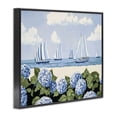 thumbnail image 2 of Stupell Industries Coastal Sails & Hydrangeas Black Framed Giclee Art, 20 x 16, by Sisi and Seb, 2 of 8