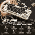 thumbnail image 2 of X85Pro Wireless Mechanical Keyboard,TKL 82 Keys Bluetooth 5.0/2.4GHz/USB-C Hot Swappable Custon Keyboard,Knob Control, Gasket Structure,RGB Backlit Gaming Keyboard for PC/Mac/PS4/Xbox (Cheese), 2 of 4