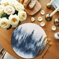 thumbnail image 2 of Round Placemats Watercolor Blue Forest 15 inch Set of 6 Table Mats for Dining Table Trees Heat Resistant Non-Slip Kitchen & Home Decorative Place Mat Set, 2 of 8