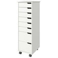 thumbnail image 2 of Jela Euro Solid Wood 6+2 Drawer Narrow Roll Cart in White, 2 of 7