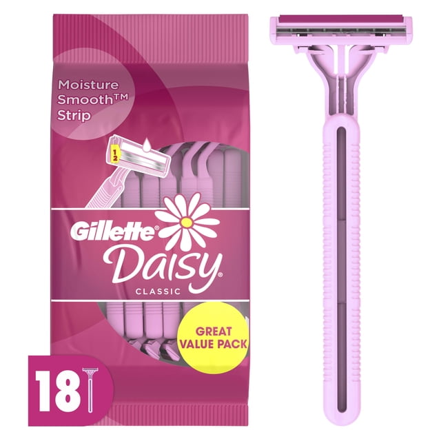 Gillette Daisy Women's Disposable Razor, 18 Count , Womens Razors/Blades