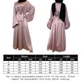 thumbnail image 2 of Maxi Vestido De Mujer Musulmana Vestido maxi árabe para mujer Dubai Turquía Musulmane Satén Hijab Vestido Robe (Rosa L) Cgtredaw para Mujer Rosa T S, 2 of 6