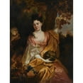 thumbnail image 2 of Nicolas de Largillière 12x14 Black Ornate Wood Framed Double Matted Museum Art Print Titled: Portrait of a Lady As&nbsp;Pomona, Beside Her Vertumnus, 2 of 5