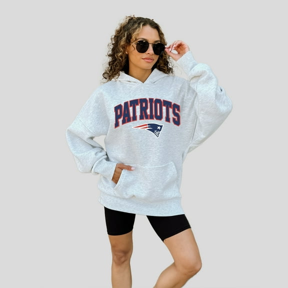 Women's Gameday Couture Ash New England Patriots Fan Edition Premium Weight Hoodie