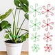 thumbnail image 1 of Juego de estacas de soporte de plantas | Soporte de tallos de plástico ajustables de 8 piezas para plantas de interior trepadoras y plantas de jardín | Estacas de ABS reutilizables en verde y rojo, 1 of 8