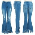 thumbnail image 5 of Sngxgn Womens High Waisted Jeans Strech Straight Leg Pants(Blue,XXXL), 5 of 5