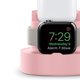 thumbnail image 2 of para teléfono IOS auriculares estación de carga de reloj auriculares de silicona multifuncionales base de carga de reloj para teléfono IOS rosa, 2 of 5