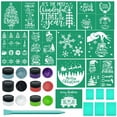 thumbnail image 1 of Kits de Inicio de Plantillas de Serigrafía para Tiza de Navidad, 23 Piezas, 1 of 7