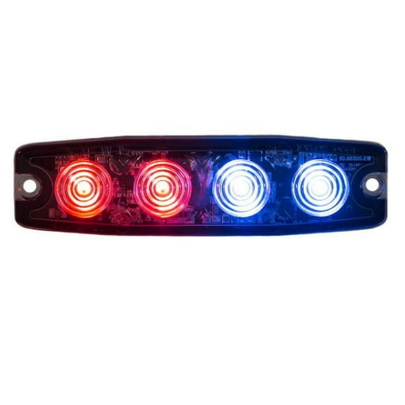 Buyers Products 8892245 Ultra Thin 4.5" Red/Blue LED Strobe Light