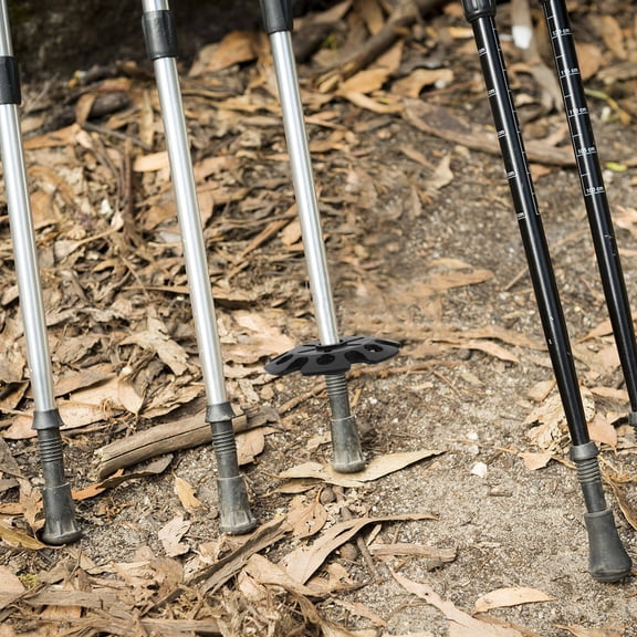 ELAYARD 8Pcs Durable Black Snow Baskets for Hiking Poles Lightweight Trekking Accessories