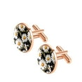 thumbnail image 2 of Daisy Elegant Stainless Steel Cufflink Set for Men, for Formal Attire and Special Occasions, 2 of 6