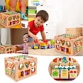 thumbnail image 1 of Brain Games for Kids 8-12 Children's Wooden Rainbow Stacking and Inserting Toy Early Education Puzzle for Shape Matching Color Recognition and Multiple Functions, 1 of 7