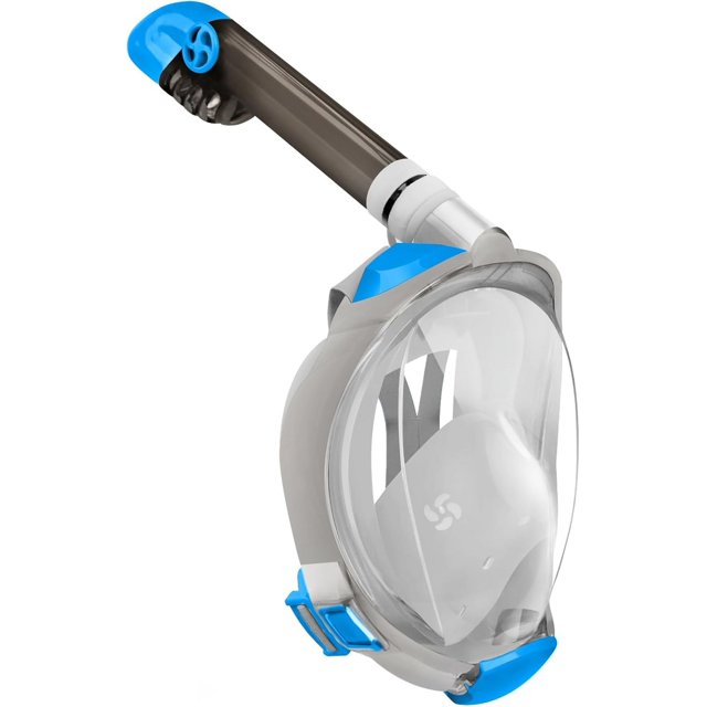 G2 Full Face Snorkel Mask with Latest Dry Top System,Foldable 180 Degree Panoramic View Snorkeling Mask with Camera Mount,Safe Breathing,Anti-Leak&Anti-Fog